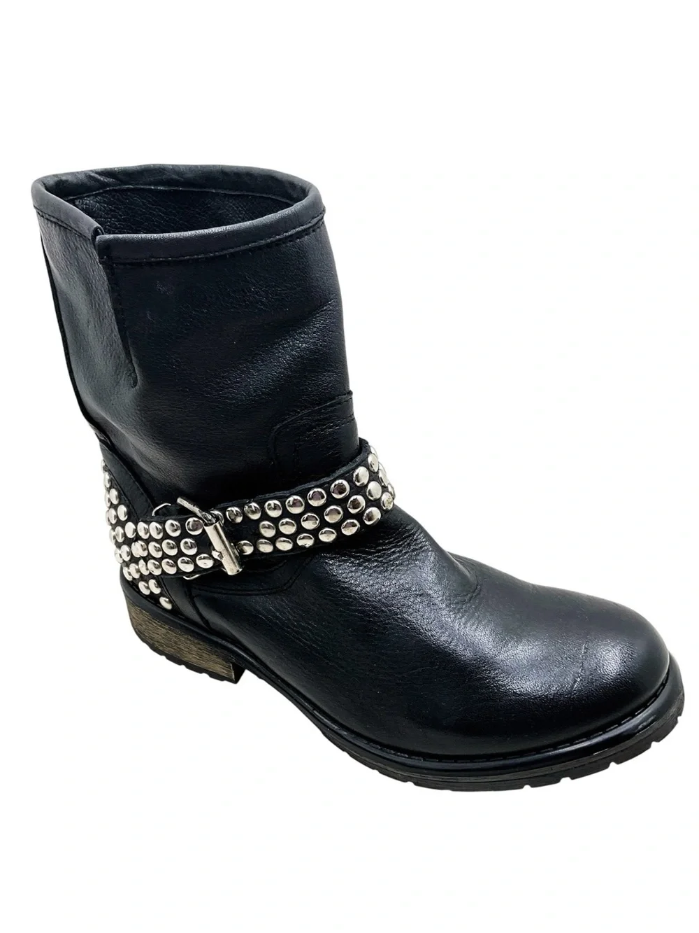 {Steve Madden} Fraankie Leather Studded Ankle Boots